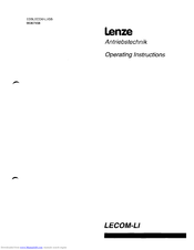 Lenze Lecom-Li Operating Instructions Manual