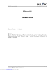 Sys Tec Electronic ECUcore-1021 Hardware Manual