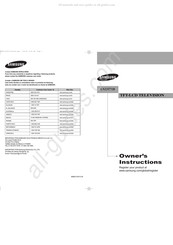 Samsung LN23T71B Owner's Instructions Manual