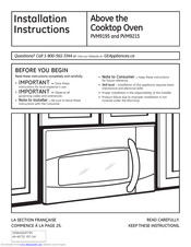 GE PVM9195 Installation Instructions Manual