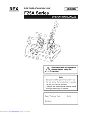 REX F25A III HSS Operation Manual