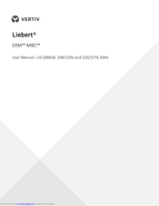 Vertiv Liebert EXM MBC User Manual