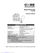 Core Quad Power Pak CQP 480 Instruction Manual