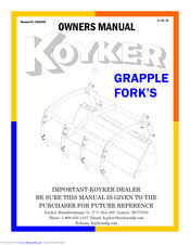 Koyker GRAPPLE FORK Series Owner's Manual