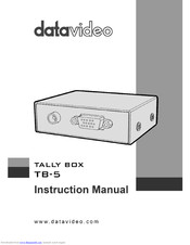 Datavideo TB-5 Instruction Manual