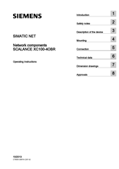 Siemens SCALANCE XC100-4OBR Operating Instructions Manual