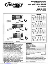 RAMSEY WINCH RE 10 Owner's Manual