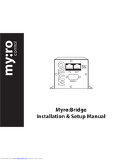 Myro Control Myro:bridge Installation Setup Manual