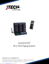 JTECH GuestCall IQ User Manual