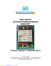 Deutschmann Automation UNIGATE CANopen-ProfibusDP User Manual