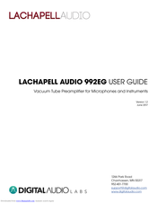 Digital audio ACHAPELL AUDIO 992EG User Manual