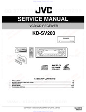 JVC KD-SV203 Service Manual