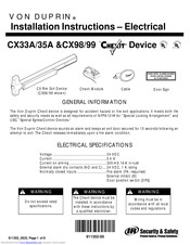 Von Duprin Chexit CX33A/35A Installation Instructions Manual