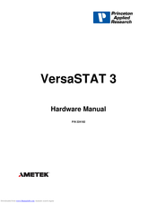 Princeton Applied Research VersaSTAT 3 Hardware Manual