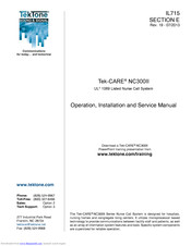 TekTone Tek-CARE NC300II Operation, Installation And Service Manual