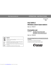 Conrad Electronic FAZ3000-FB-2 Operating Instructions Manual