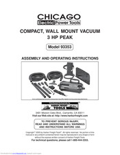 CHICAGO 93353 Assembly And Operating Instructions Manual