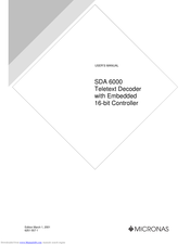 Micronas SDA 6000 User Manual