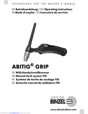 BINZEL-ABICOR ABITIG GRIP Operating Instructions Manual