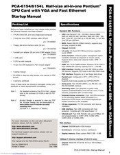 Advantech PCA-6154L Startup Manual