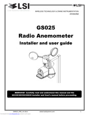 LSI GS025 Installer And User Manual