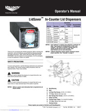 Vollrath LidSaver LS01S18B Operator's Manual