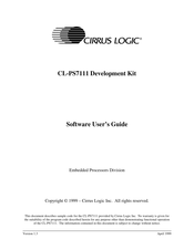 Cirrus Logic CL-PS7111 Software User's Manual