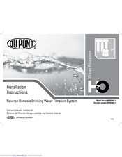 Du Pont QuickTwist WFRO60X-1 Series Installation Instructions Manual