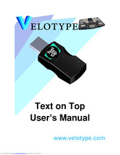 Velotype Text on Top User Manual