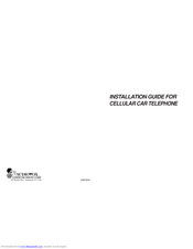 Audiovox CMT9300 Installation Manual