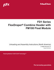 Macdon FlexDraper FD1 Series Unloading And Assembly Instructions