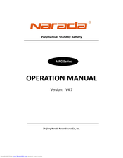 Narada MPG Series Operation Manual