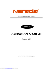Narada MPG12V65F Operation Manual
