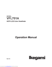 Ikegami VFL701A Operation Manual