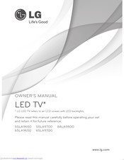 LG 65LA9650-CA Owner's Manual