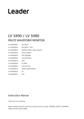 Leader LV 5480 Instruction Manual