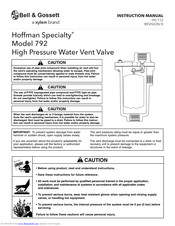 Xylem Hoffman Specialty 792 Instruction Manual