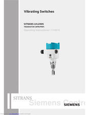 Siemens SITRANS LVL200S Operating Instructions Manual
