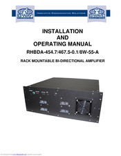 G-Wave RHBDA-8W-55-A Installation And Operating Manual