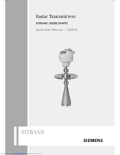 Siemens SITRANS LR260 Quick Start Manual