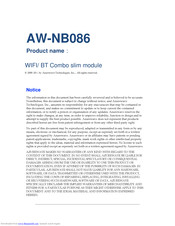 AzureWave AW-NB086 User Manual