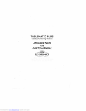 Count Tablematic Plus Instructions And Parts Manual