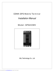 K&L GPS200MV Installation Manual