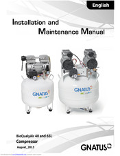 GNATUS BioQualyAir 65L Installation And Maintenance Manual
