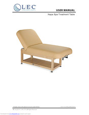 Living Earth Crafts Napa Spa Treatment Table User Manual