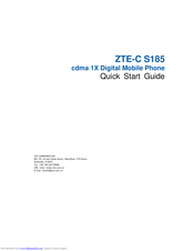 ZTE S185 Quick Start Manual