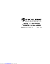Stoelting 219 Owner's Manual