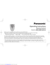 Panasonic WH-0M1201A Operating Instructions Manual