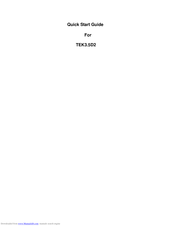 niu Tek 3-5D2 Quick Start Manual