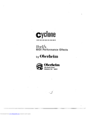 Oberheim Cyclone Perf/x Manual